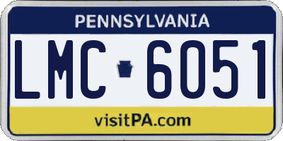 PA license plate LMC6051
