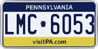 PA license plate LMC6053