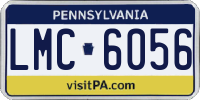 PA license plate LMC6056