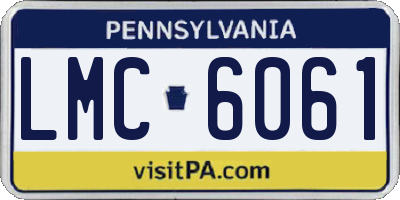 PA license plate LMC6061