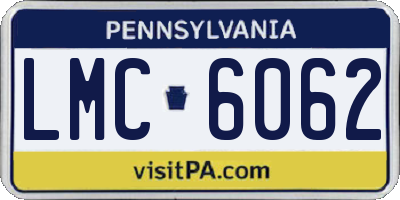 PA license plate LMC6062
