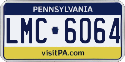 PA license plate LMC6064