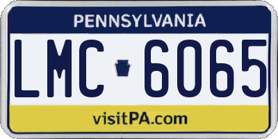 PA license plate LMC6065