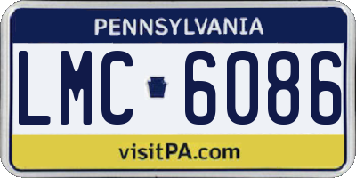 PA license plate LMC6086