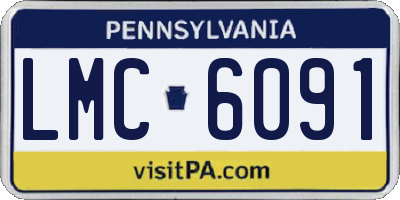PA license plate LMC6091