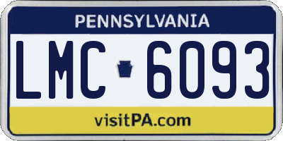 PA license plate LMC6093