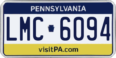 PA license plate LMC6094