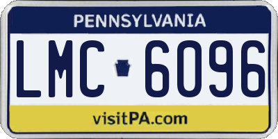 PA license plate LMC6096