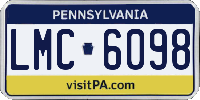 PA license plate LMC6098