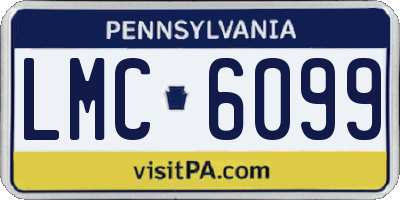 PA license plate LMC6099