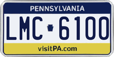PA license plate LMC6100