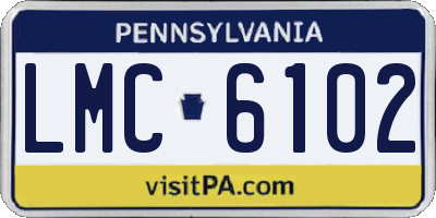 PA license plate LMC6102