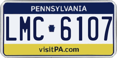 PA license plate LMC6107
