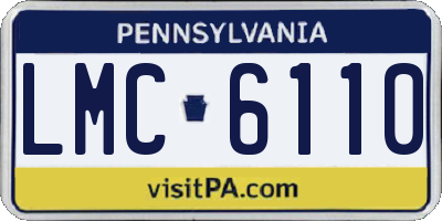 PA license plate LMC6110