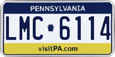 PA license plate LMC6114
