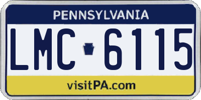 PA license plate LMC6115