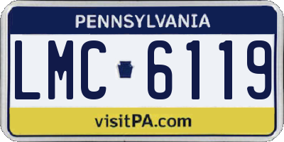 PA license plate LMC6119