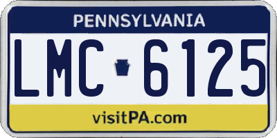 PA license plate LMC6125