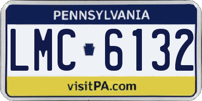 PA license plate LMC6132