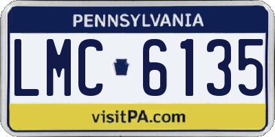 PA license plate LMC6135