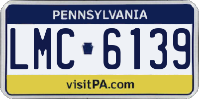 PA license plate LMC6139