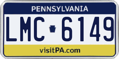 PA license plate LMC6149