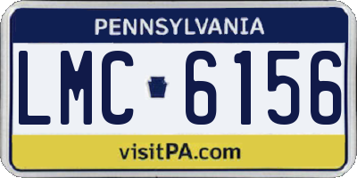 PA license plate LMC6156