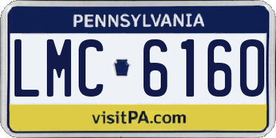 PA license plate LMC6160