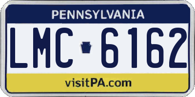 PA license plate LMC6162