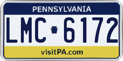 PA license plate LMC6172