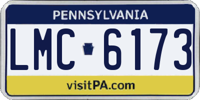 PA license plate LMC6173