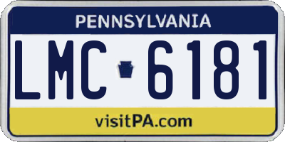 PA license plate LMC6181