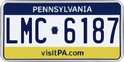PA license plate LMC6187