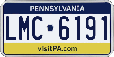 PA license plate LMC6191