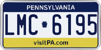 PA license plate LMC6195