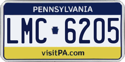 PA license plate LMC6205