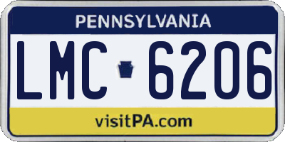 PA license plate LMC6206
