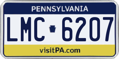 PA license plate LMC6207