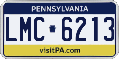 PA license plate LMC6213