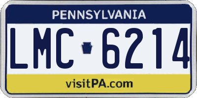 PA license plate LMC6214
