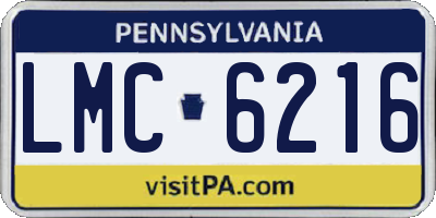 PA license plate LMC6216