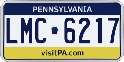 PA license plate LMC6217