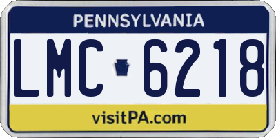 PA license plate LMC6218