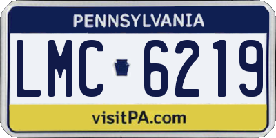 PA license plate LMC6219
