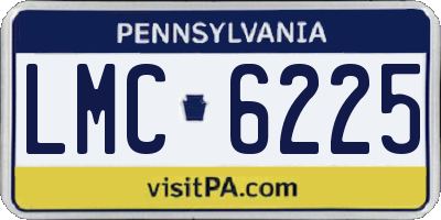 PA license plate LMC6225