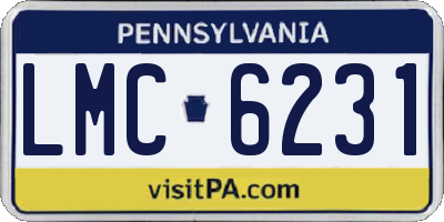PA license plate LMC6231