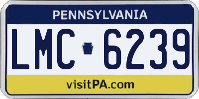 PA license plate LMC6239