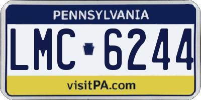 PA license plate LMC6244