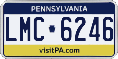 PA license plate LMC6246