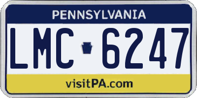 PA license plate LMC6247